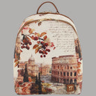 Zaino Ynot con stampa di Roma, Colosseo e motivi floreali