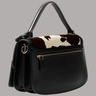 Guess Audrey black handbag with animal print trim and removable strap