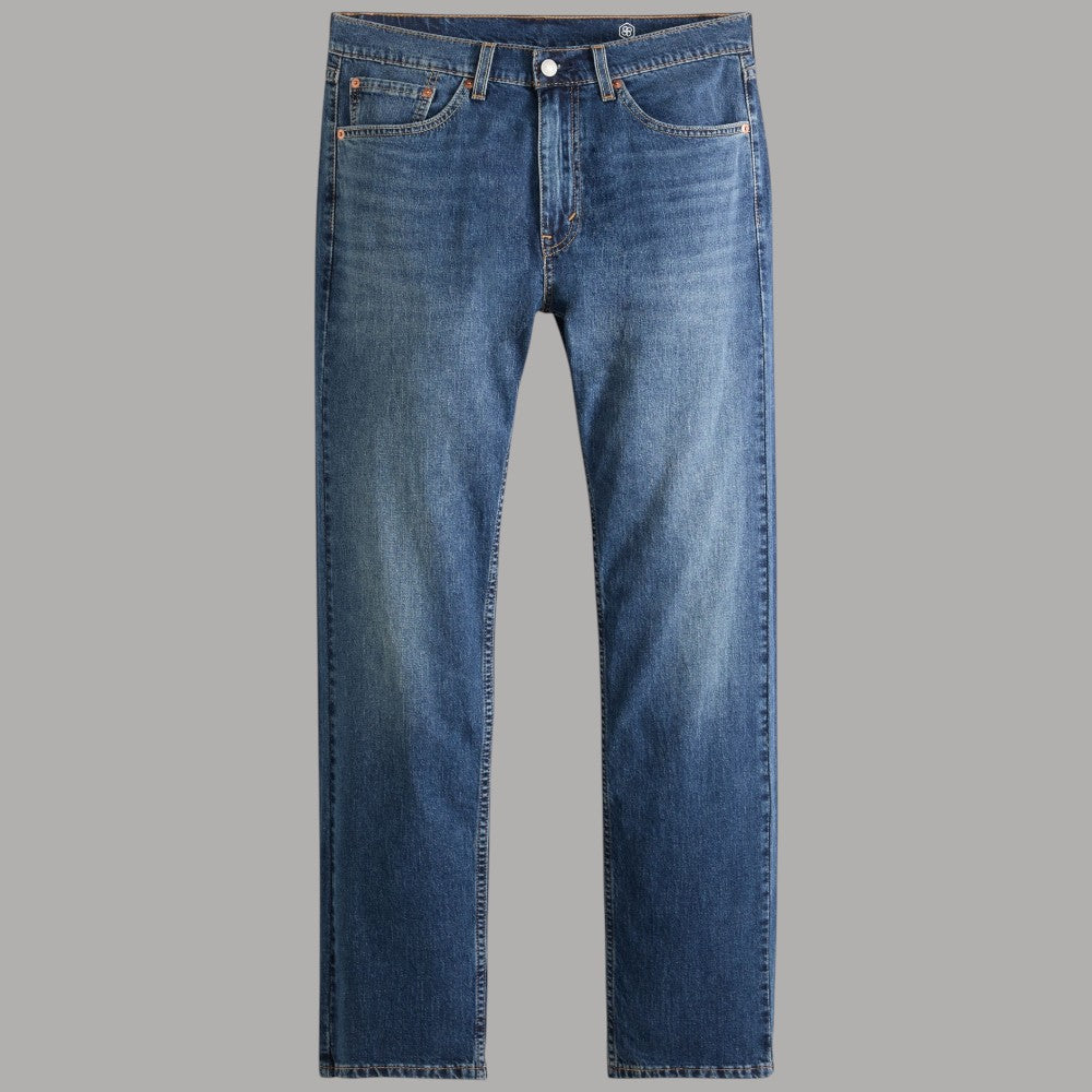 Jeans Levi's 505 regular fit blu denim con dettagli di cuciture e tasche frontali