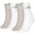 Calvin Klein donna pack 4 calze bianco grigio 701235384002801 Intimo Calvin Klein