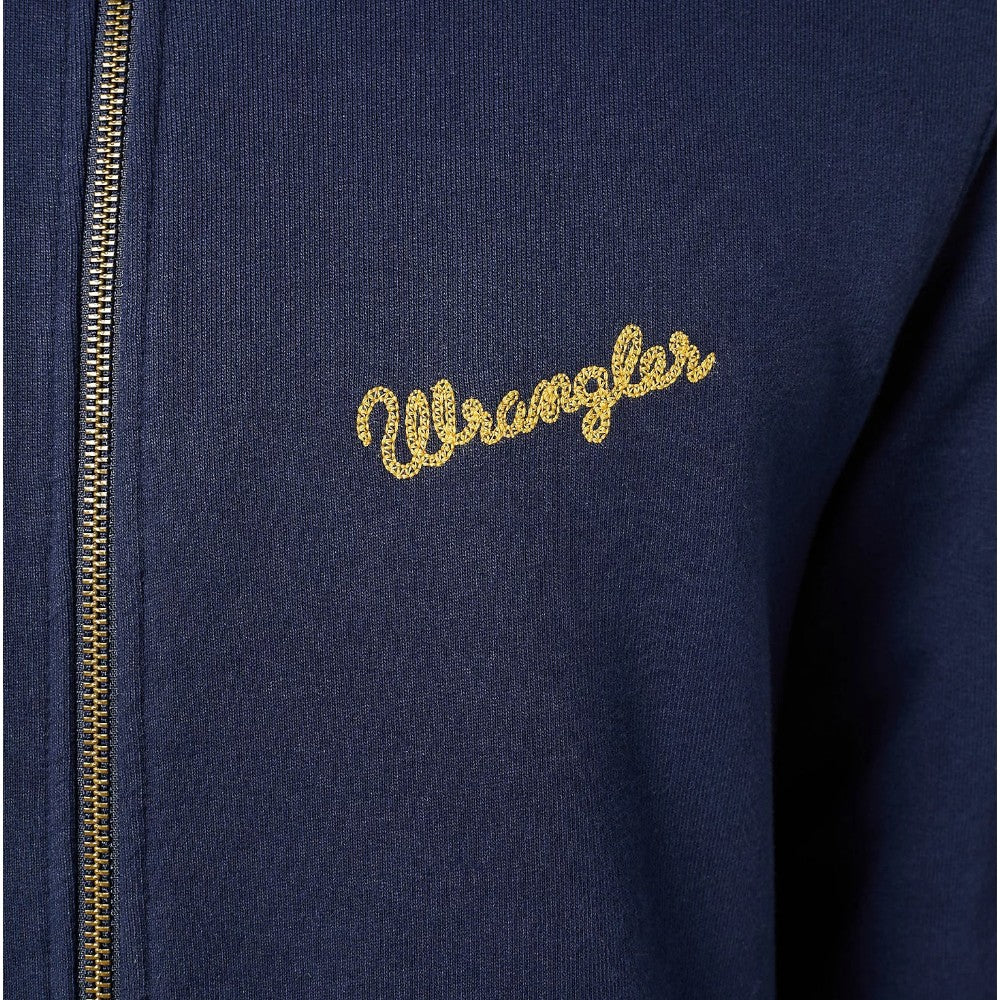 Wrangler felpa blu con zip 112350547 Felpe Wrangler