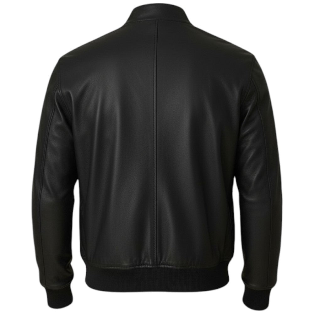 Markup giacca bomber nero in ecopelle MK24005 Giubbini Markup