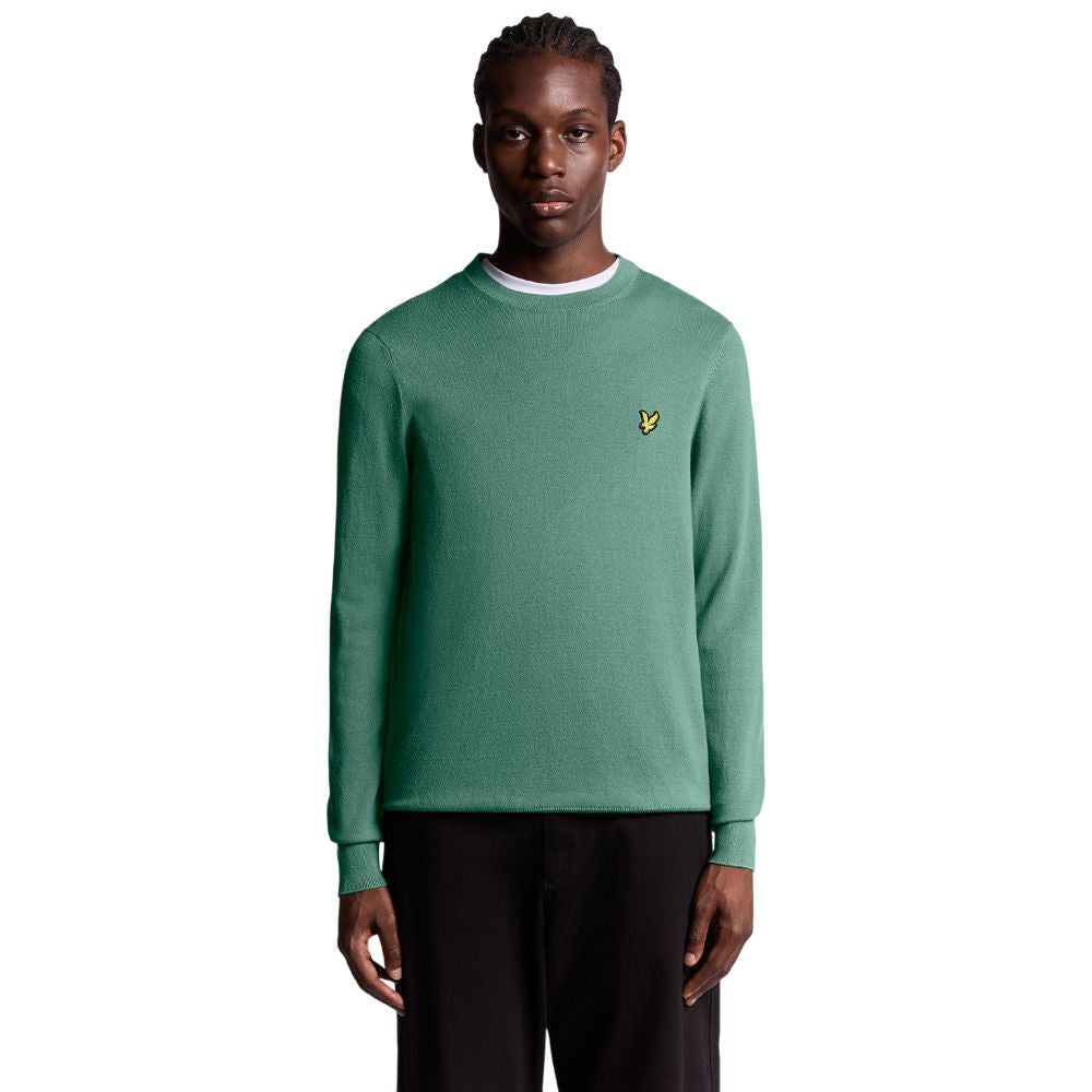 Lyle & Scott pullover merino verde KN2110VC Maglieria Lyle & Scott