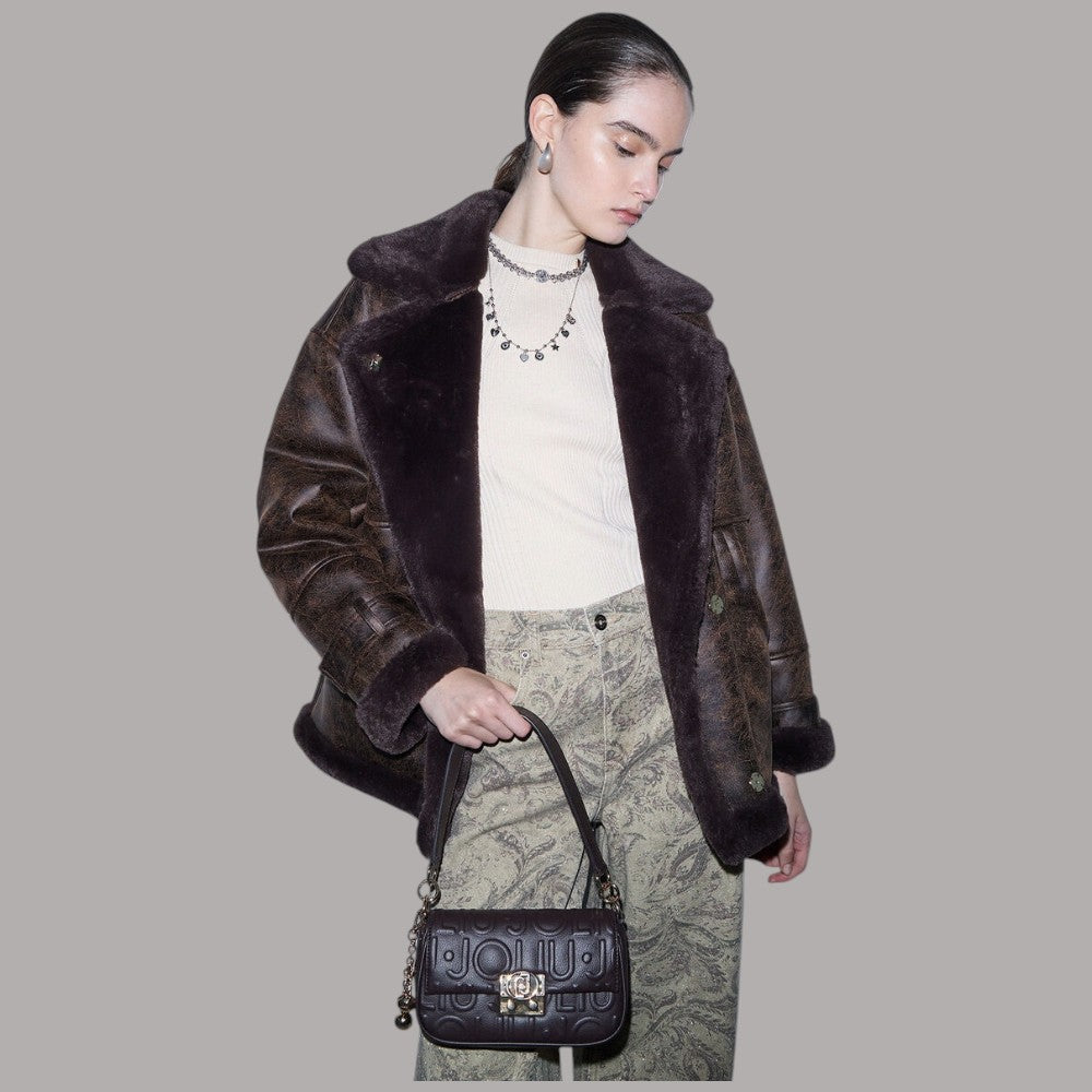 Borsa Liu Jo Adiva crossbody piccola nera con dettaglio lucido e tracolla regolabile