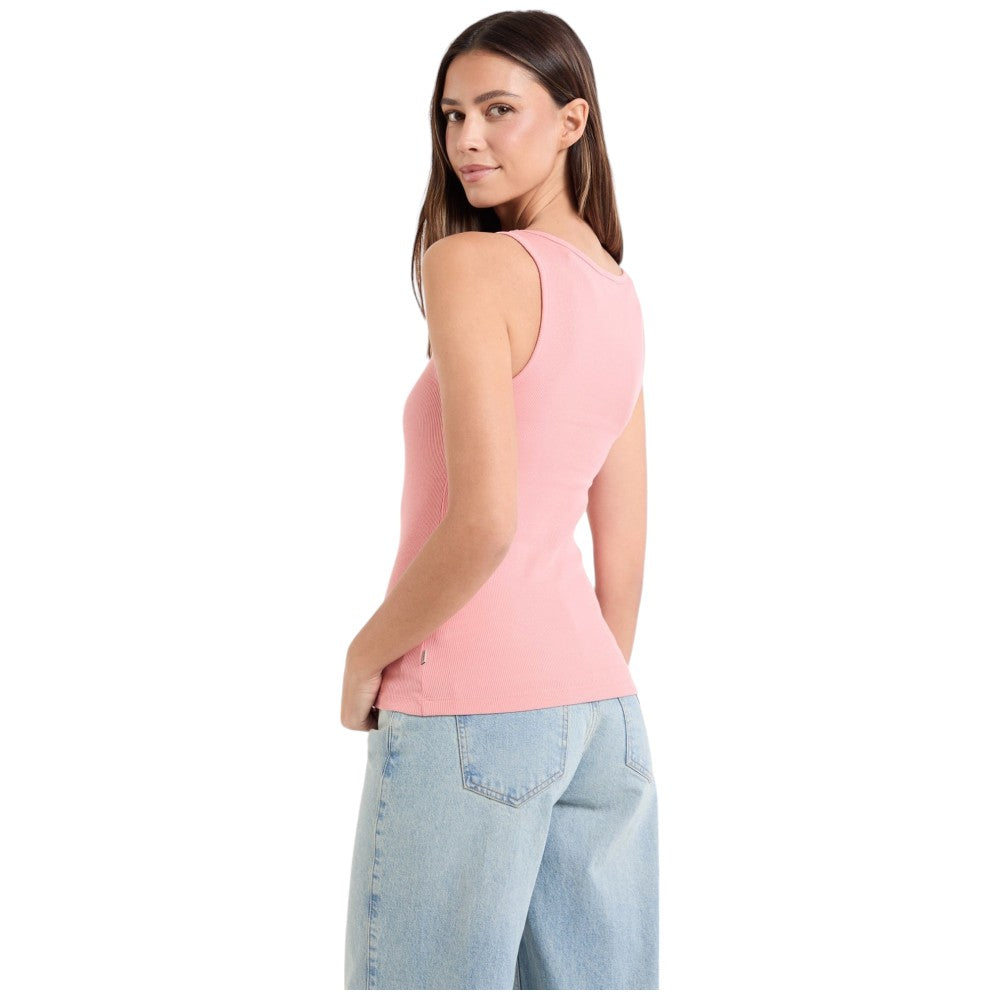 Guess Jeans canotta rosa a coste W5RP48 KA0H1 G682 Canotte Guess Jeans