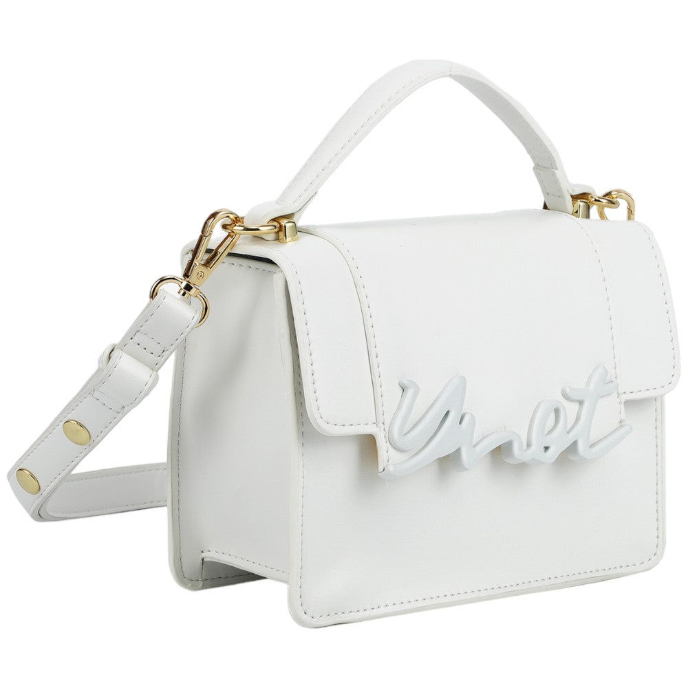 YNot borsa bianca flap bag Handle AMB005S4 - Prodotti di Classe