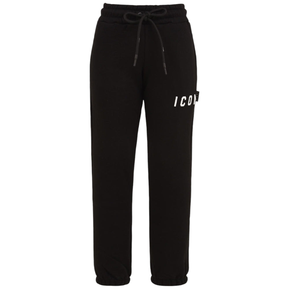 ICON pantalone tuta nero con logo ICON IU9018P ICON