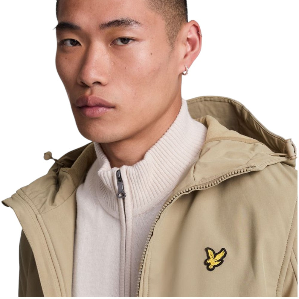 Lyle & Scott giacca beige chiaro Fleece Back Softshell JK2110V Giubbini Lyle & Scott