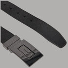 Calvin Klein cintura uomo vera pelle reversibile con logo nero satinata dettagli logo sulla fibbia