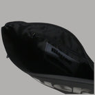 Pochette uomo Blauer in nylon cerato nera con zip e Logo interno