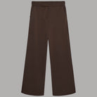 Vero Moda pantaloni wide leg marroni con texture liscia e tasche anteriori