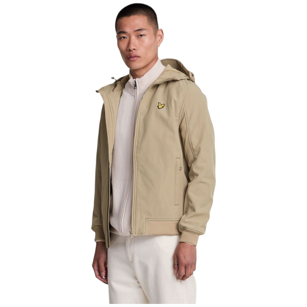 Lyle & Scott giacca beige chiaro Fleece Back Softshell JK2110V Giubbini Lyle & Scott