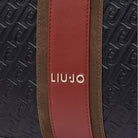 Borsa tote media Liu Jo rossa con dettagli in rilievo e logo embossed