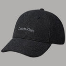 Calvin Klein cappello in feltro nero con logo ricamato avanti