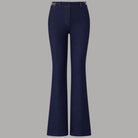 Jeans bootcut Liu Jo blu scuro a vita alta, con chiusura frontale e gamba svasata