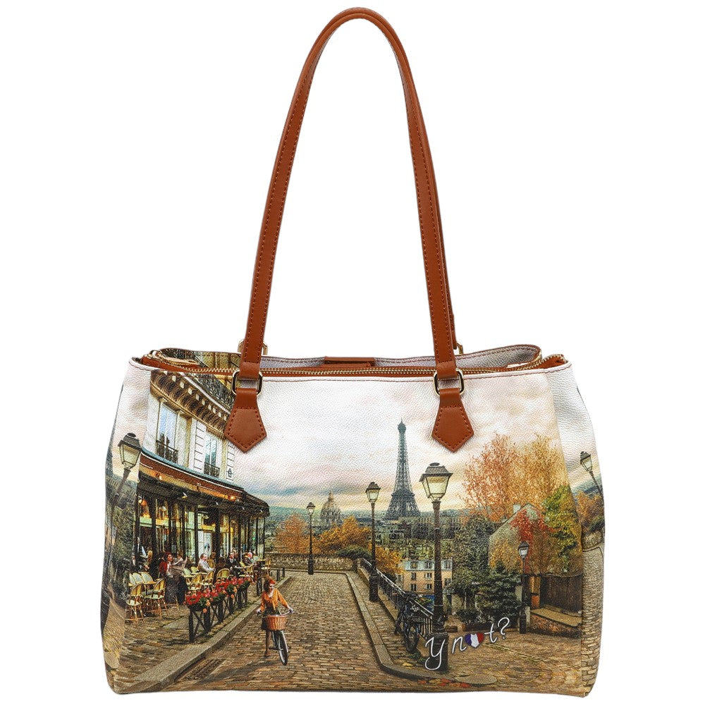 YNot borsa tote shopping stampa Romatic Paris YES594F3 - Prodotti di Classe