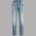 Jeans relaxed fit uomo Jack & Jones Chris SQ 733 J12300817 in light blue denim con coulisse e dettagli di cuciture visibili