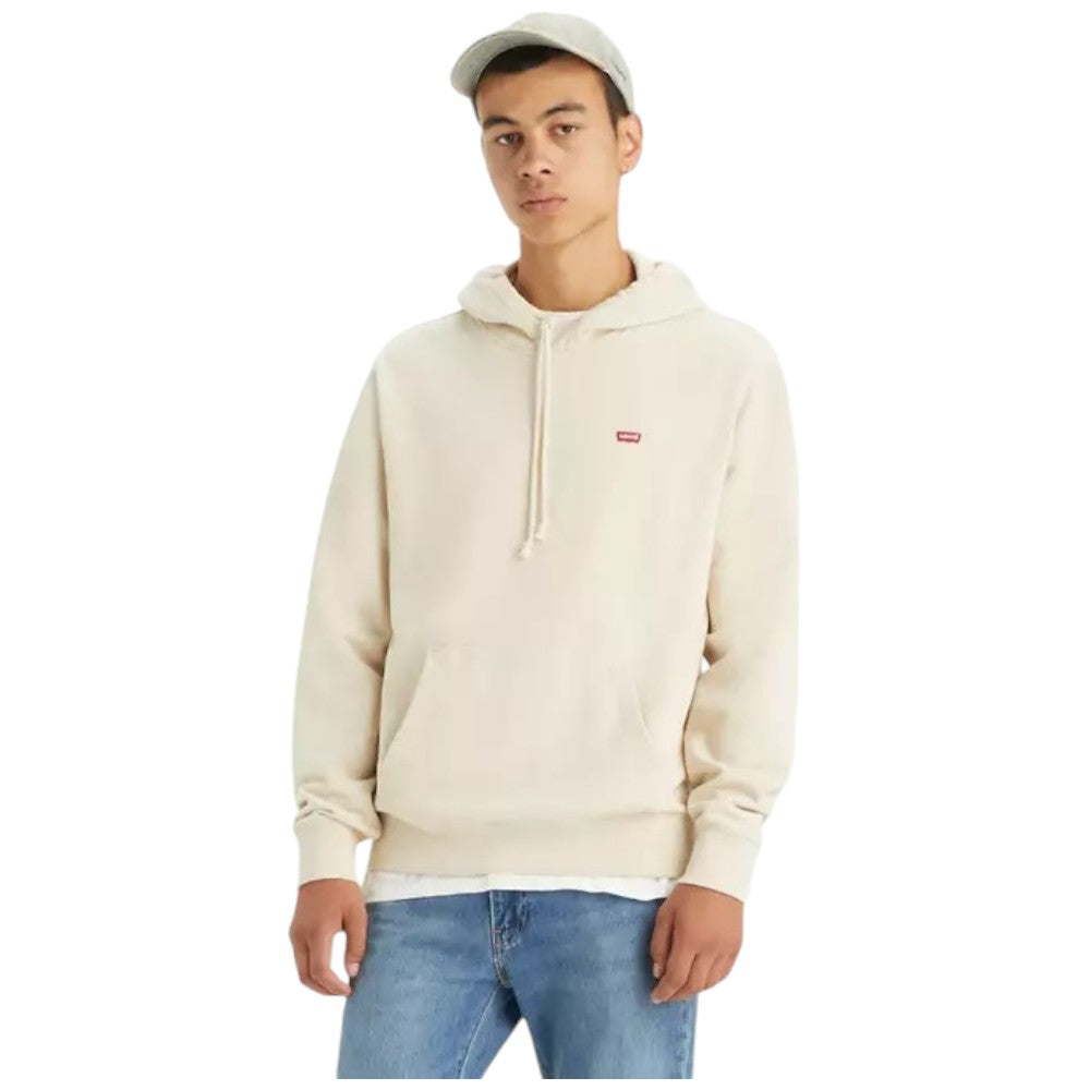 Levi's felpa con cappuccio beige logo piccolo 34581-0039 Felpe LEVI'S