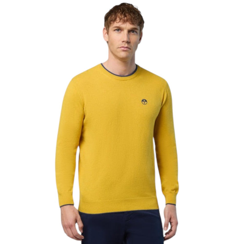 North Sails maglione pullover giallo in misto cashmere 699775 Maglieria North Sails