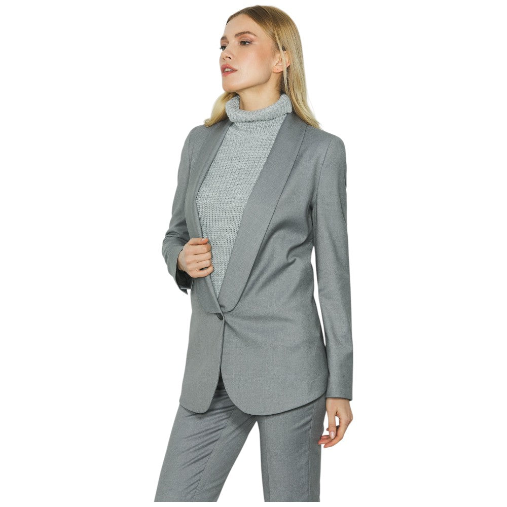 Relish giacca blazer grigia collo sciallato Dania RDA2405091034 Giacche Relish