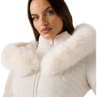 Guess piumino stone con cappuccio in pelliccia sintetica NEW OXANA Guess