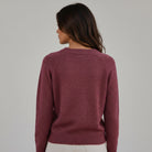 Pullover paricollo donna Vero Moda Doffy DOFFY 10201022 rosso con texture a maglia fine