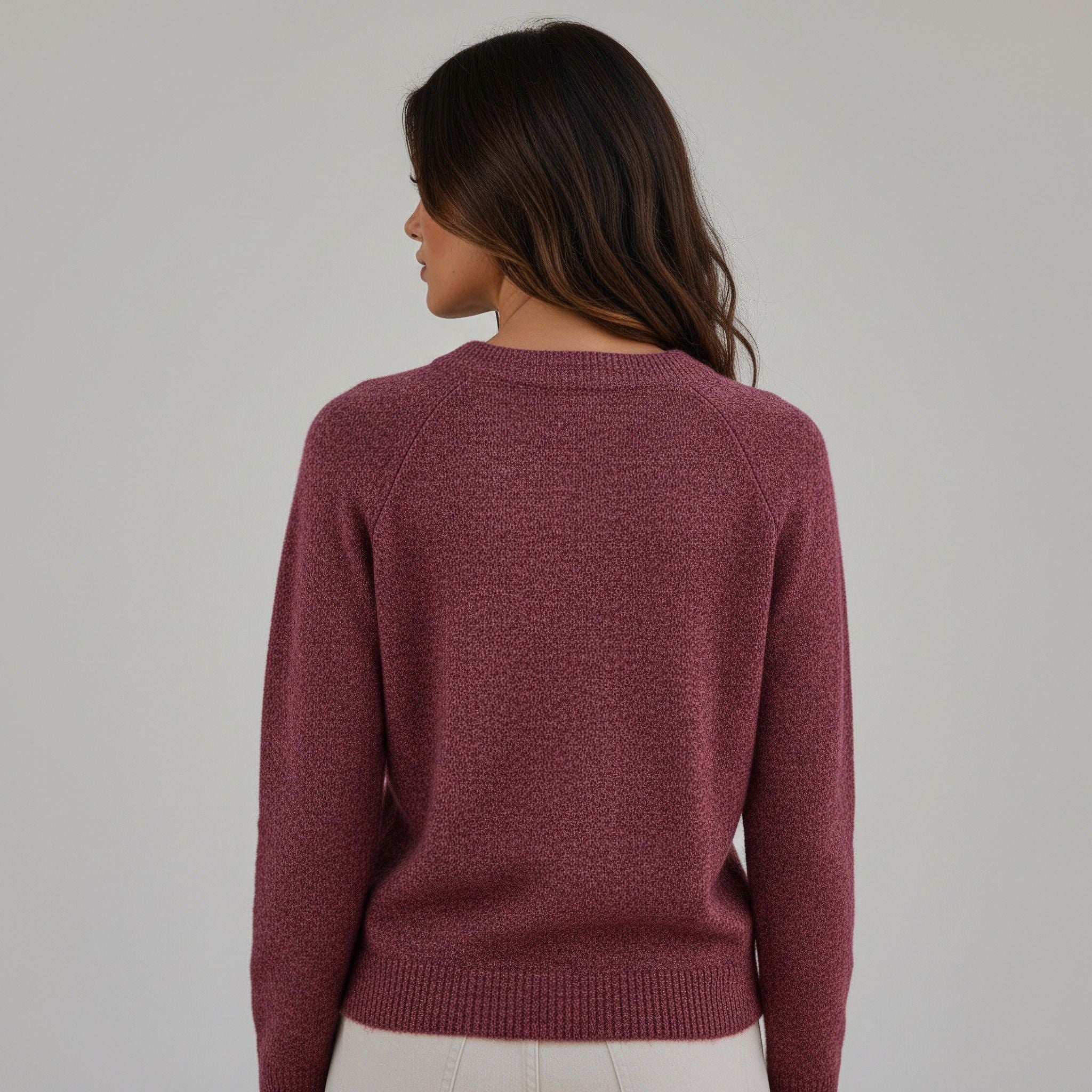 Pullover paricollo donna Vero Moda Doffy DOFFY 10201022 rosso con texture a maglia fine