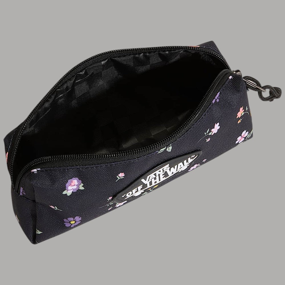 Astuccio Vans nero con logo bianco