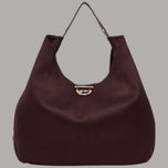 Borsa grande Liu Jo hobo con borchie in Bordeaux con dettagli dorati