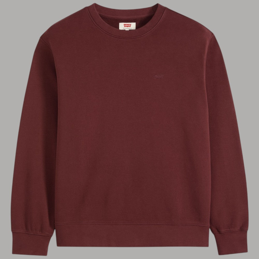 Levi's Felpa Crewneck rosso con logo piccolo sul petto