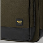 Blauer F6EAST01/ESS zaino in nylon verde militare con dettagli in pelle e logo frontale