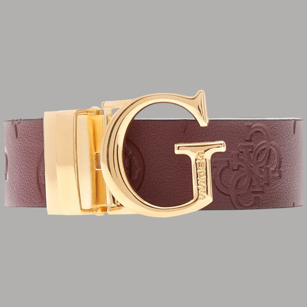 Guess cintura revesibile nero vino logo 4G BW7861 P3430 WEM - Prodotti di Classe