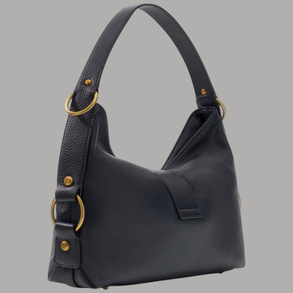 Guess Camden borsa a spalla marrone con stampa 4G e dettagli dorati
