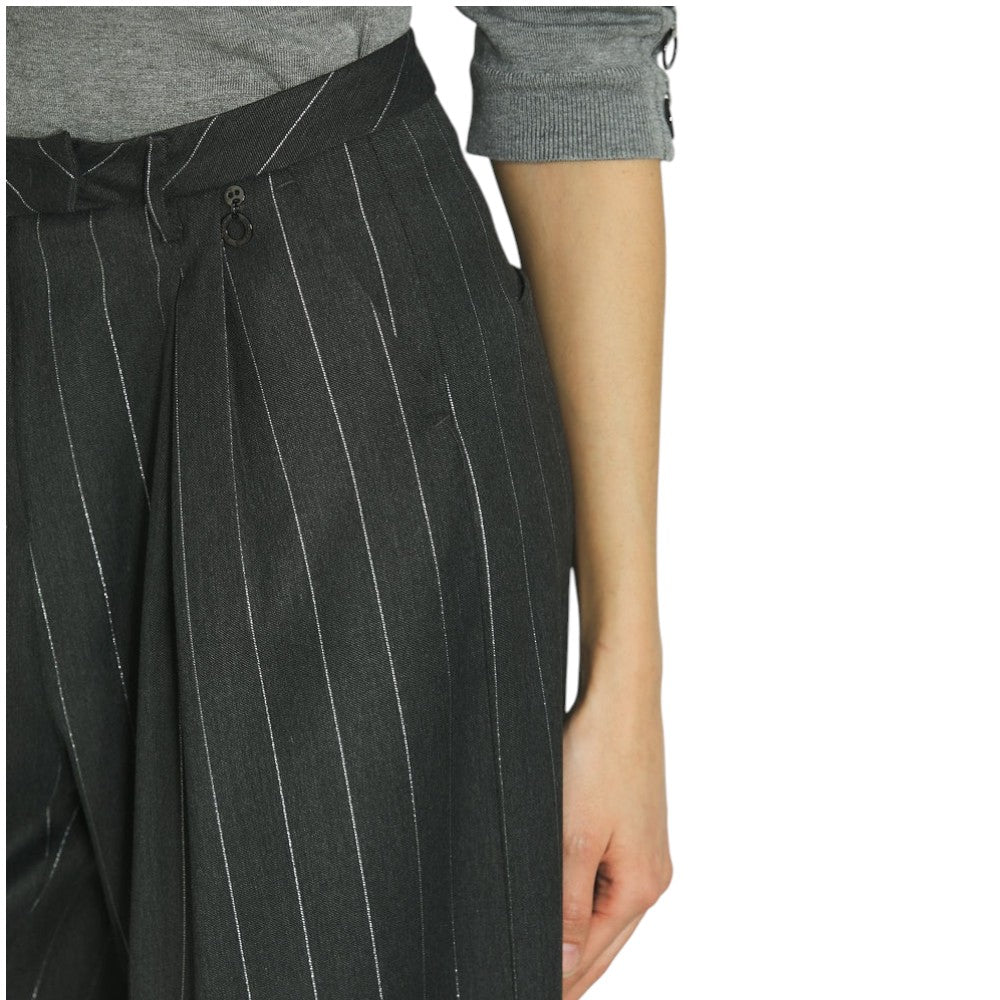 Relish pantaloni vita alta grigio gessato lurex KRIZIA_A RDA2407617054 Pantaloni Relish