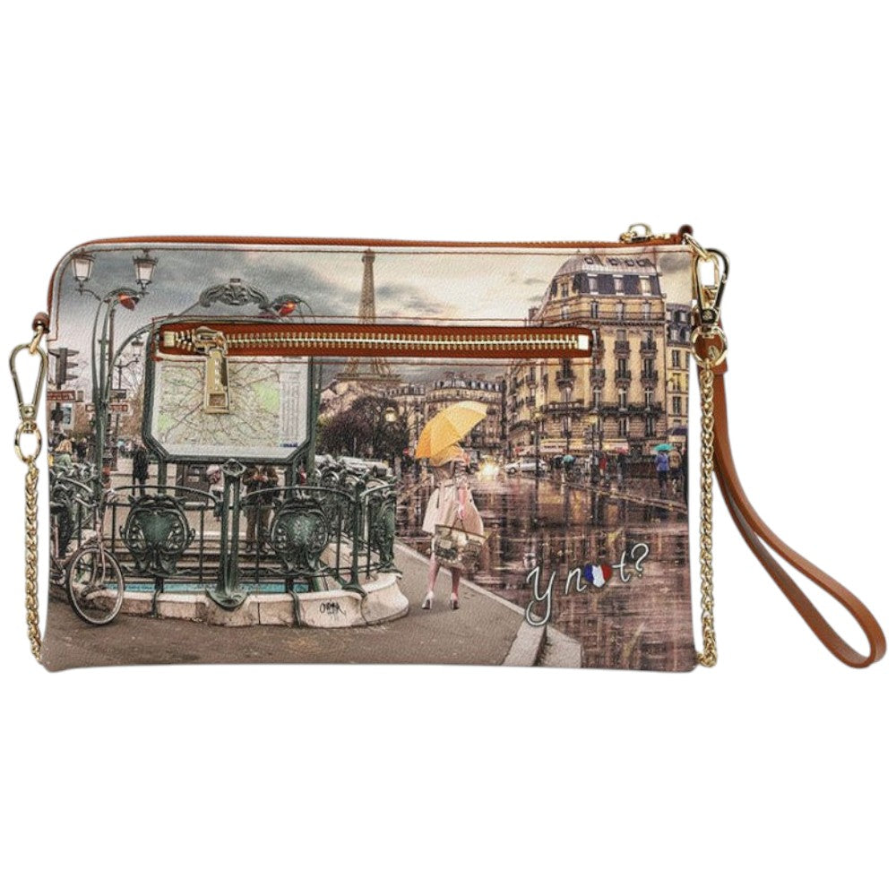 YNot borsa tracolla clutch stampa Metro Paris YES303F4 Borse YNot