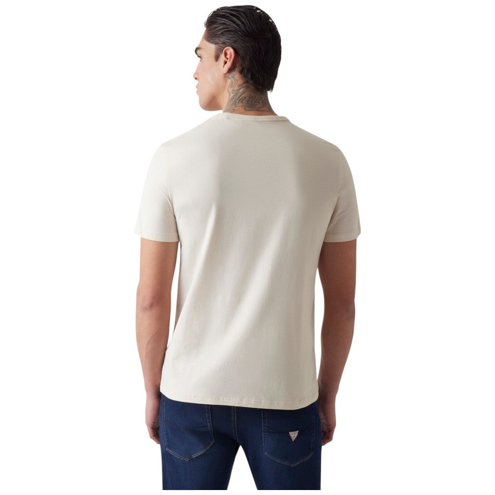 Guess t-shirt beige chiaro logo box M5GI19 J1314 G1V7 T-shirt Guess