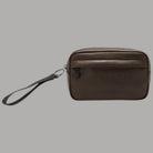 Blauer pochette borsello uomo marrone con tracolla e zip frontale