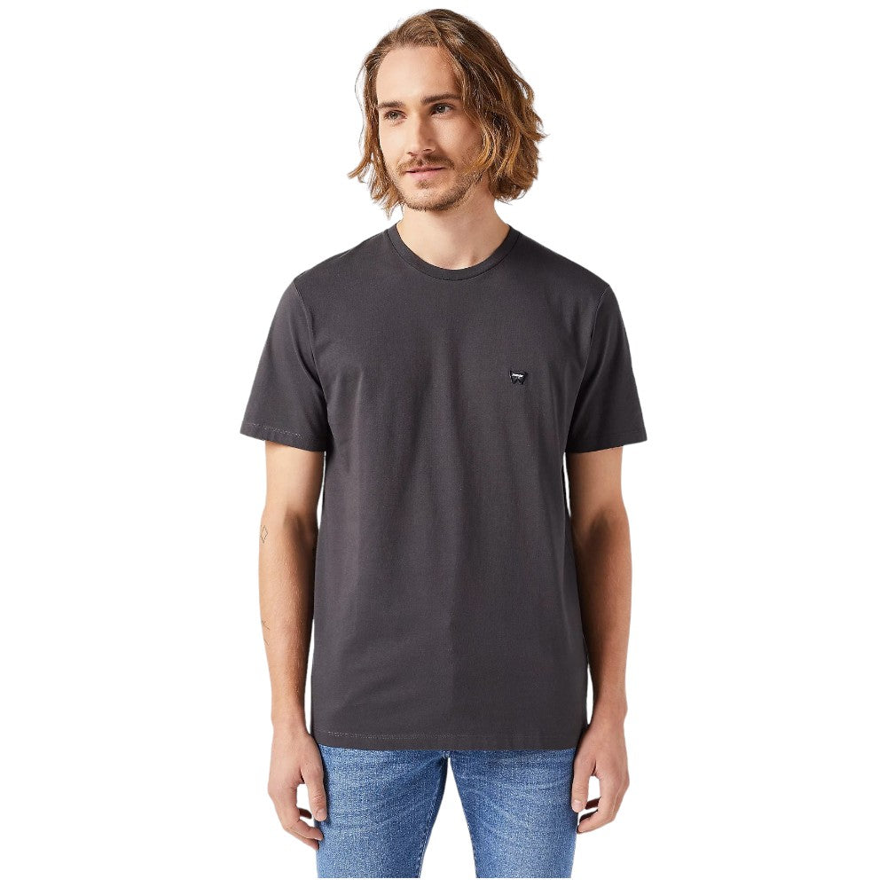 Wrangler t-shirt nera logo piccolo 112351320 T-shirt Wrangler