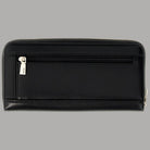 Portafoglio grande Guess nero con logo 4G e chiusura zip around