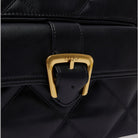 Borsa hobo media Liu Jo in matelassè nero con dettagli oro Lorenzo