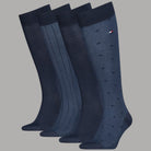 Calzini al ginocchio da uomo Tommy Hilfiger 4 paia in gift box