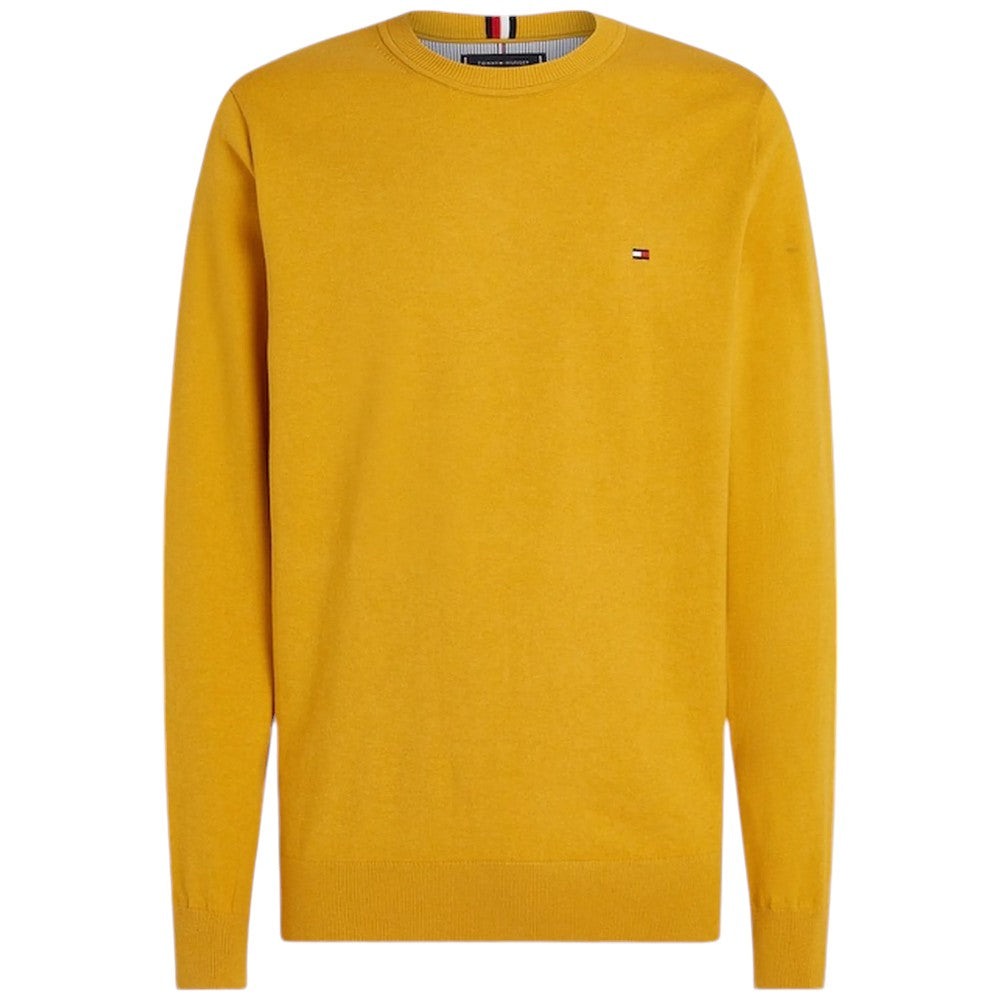 Tommy Hilfiger maglioncino giallo ocra MW0MW21316 Maglieria Tommy Hilfiger