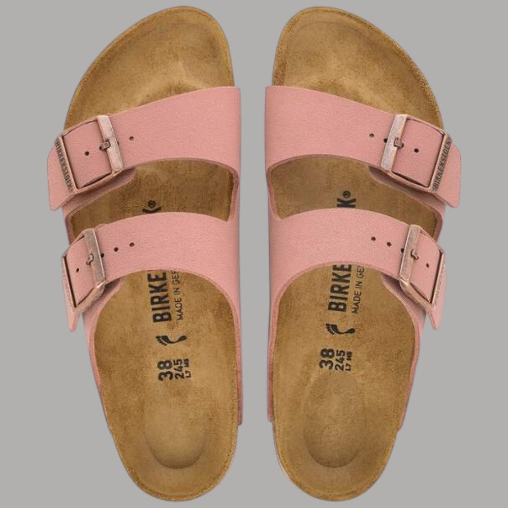Birkenstock Ciabatte Arizona donna pink clay Birko flor nabuck con cinturini regolabili