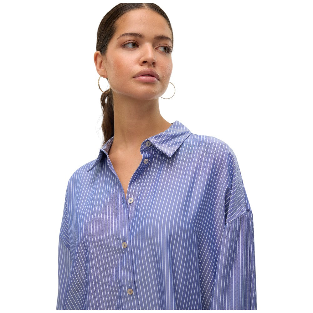 Vero Moda camicia oversize a righe blu Nora 10319825 Camicie Vero Moda