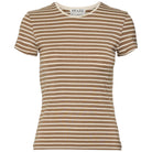 Vero Moda t-shirt a righe beige e marrone Fiona 10300882 T-shirt Vero Moda