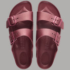 Birkenstock Arizona EVA ciabatte rosso vino con due cinturini regolabili, texture in EVA