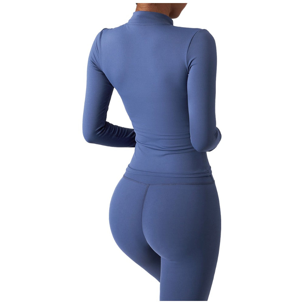 Sei G felpa blu con zip traspirante fitness palestra SEIGS002 - Prodotti di Classe