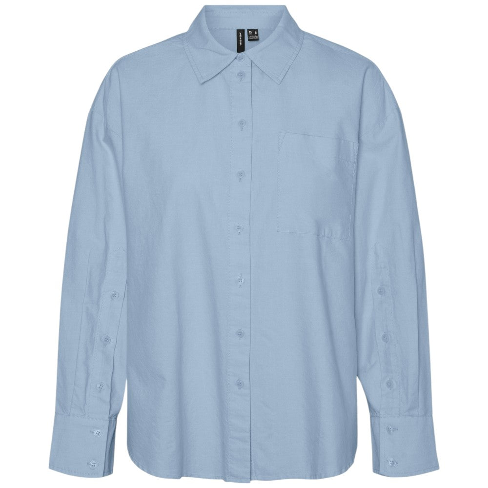 Vero Moda camicia oxford celeste Nellie 10321451 Camicie Vero Moda