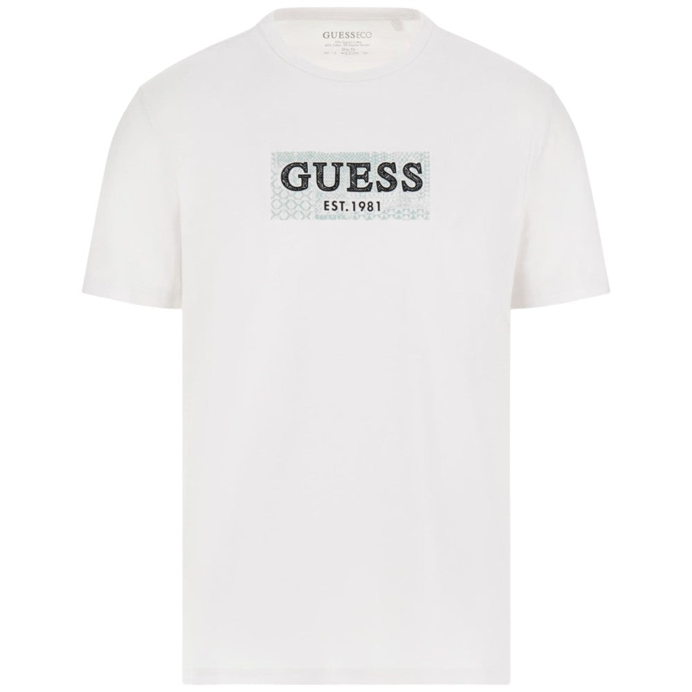 Guess t-shirt bianca logo Box M5GI19 J1314 G011 T-shirt Guess