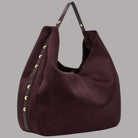 Borsa grande Liu Jo hobo con borchie in bordeaux con manico in pelle